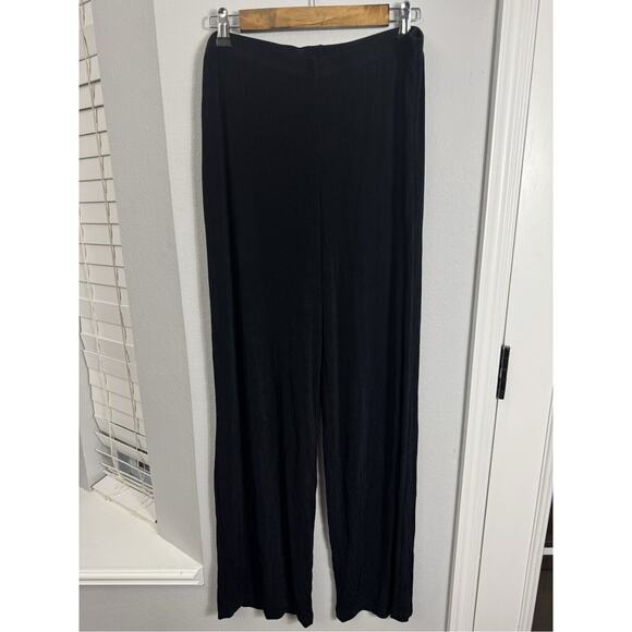 Soft Surroundings Pants - Soft Surroundings‎ Pants Womens Black Wide Leg Slinky Knit Tall XL Pull On